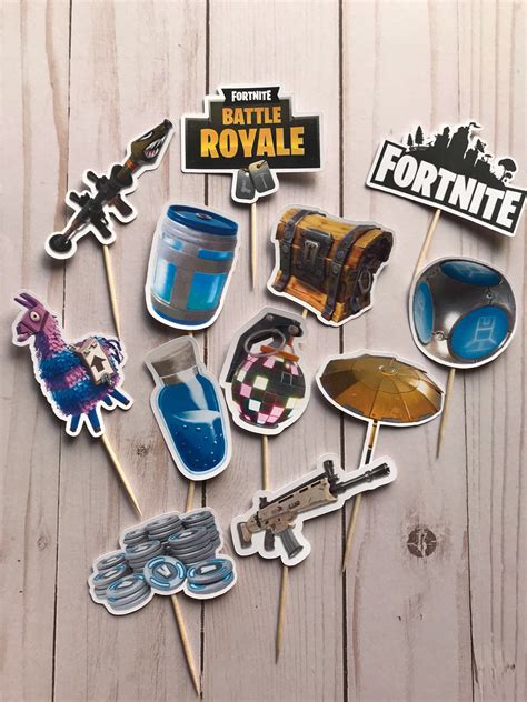 Fortnite Cupcake Toppers By Craftypapermama27 On Etsy Etsy