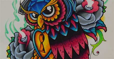 New School Owl Tatoo New School Pinterest Owl Tattoo Design