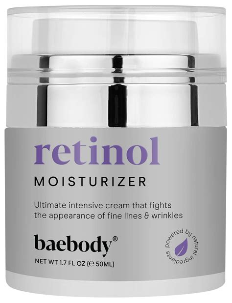 Baebody Retinol Moisturizer Cream For Face Neck And Décolletage With