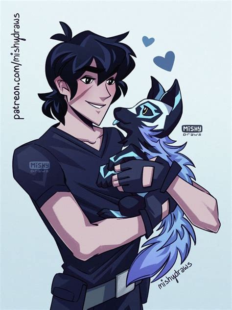 Keith And His Space Wolf Puppy Kosmo From Voltron Legendary Defender