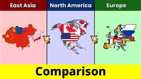 East Asia Vs North America Vs Europe Europe Vs North America Vs East Asia Comparison Data