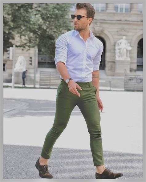 army green mens casual dress outfits shirt outfit men pants outfit men