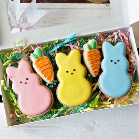 Peeps Bunny And Carrot Sugar Cookies Easter Cookies Spring Cookies — The