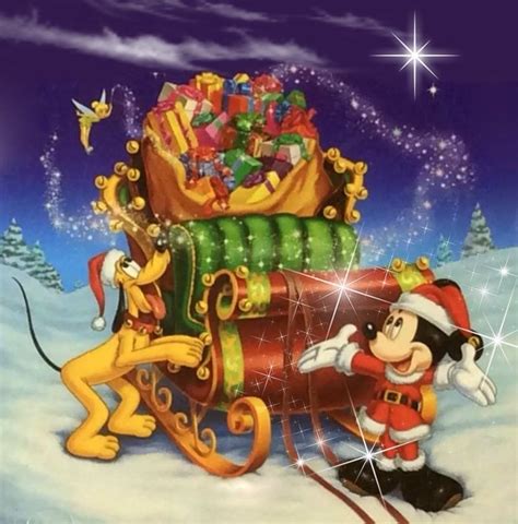 Christmas Disney Mickey Mouse And Pluto Disney Merry Christmas