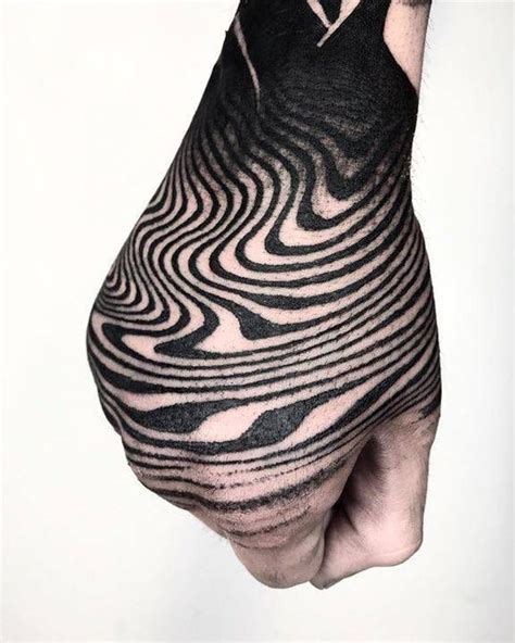 Wavy Pattern Tattoo By Koldo Novella Inked On The Right Hand Torso