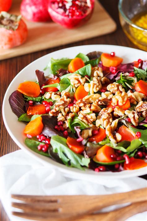 Persimmon And Pomegranate Salad The Pkp Way