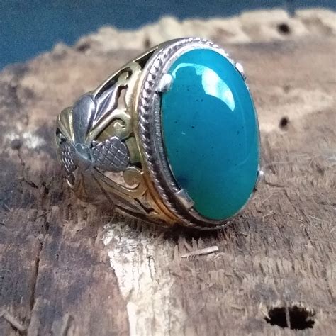 Nice Blue Gem Silica Chrysocolla In Chalcedony Set On Silver Etsy