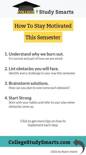 How To Stay Motivated This Semester College Study Smarts