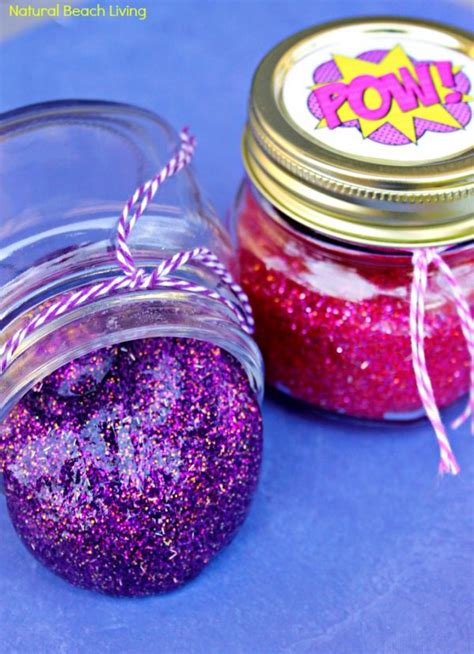 How To Make Slime With Contact Solution Superhero Glitter Slime