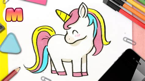 Como Dibujar Un Unicornio Kawaii Aprender A Dibujar Y Colorear