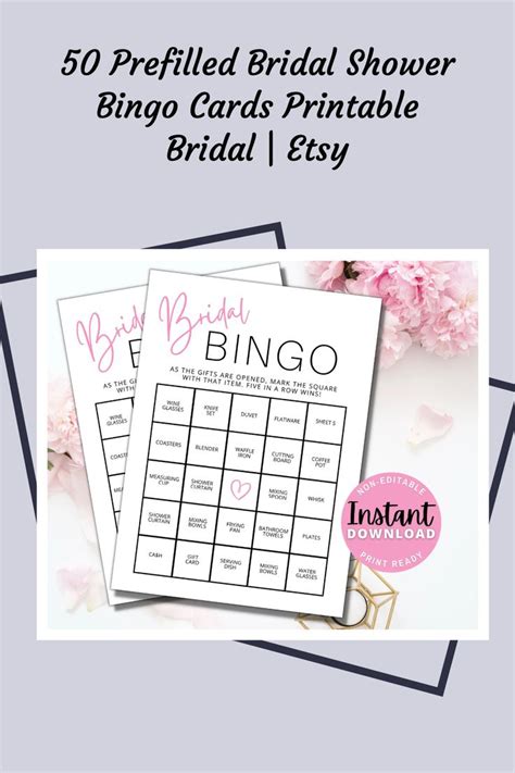 Bridal Bingo Is Easy To Edit And Download It Is Fully Editable In