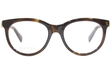 Gucci Gg1074o 002 Eyeglasses Womens Havana Full Rim Cat Eye 49 18 140