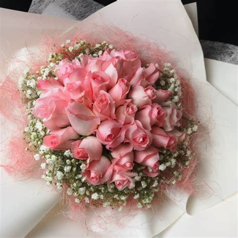 Romantic Pink Roses Bouquet Nieldelia Florist In Kl