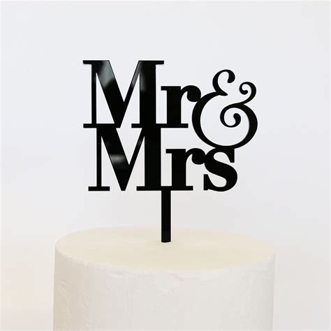 Simple Mr And Mrs Cake Topper Sandra Dillon Design