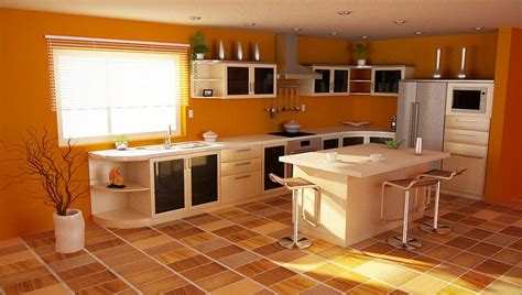 Shop wayfair for the best coffee themed kitchen rugs. Orange Themed Kitchen Design With White Black Glass ...