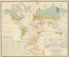 An 1856 map showing geographic distribution of health and disease ...