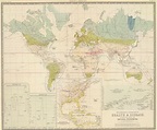 An 1856 map showing geographic distribution of health and disease ...