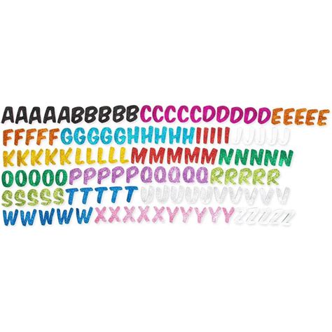 Glitter Foam Alphabet Letter Stickers For Kids Self Adhesive A Z In