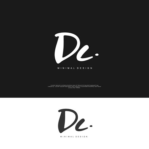 Dc Initial Handwriting Or Handwritten Logo For Identity Logo With