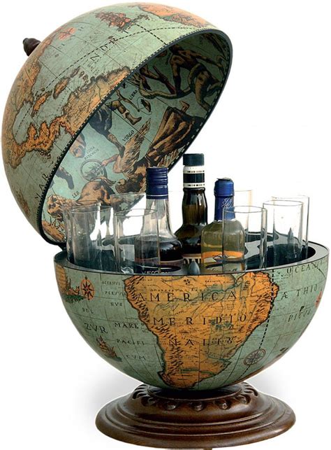 Zoffoli Nettuno Laguna Bar Globe On Uk Desk Globe