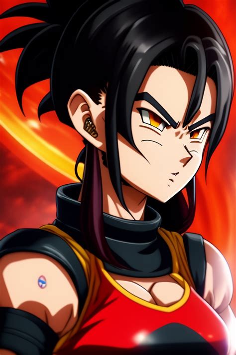 Lexica Dragon Ball Half Saiyan Girl With Long Black Hair Wearing