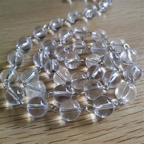 10 Meters Transparent Crystal 10mm Round Beads Chain For Wedding Home