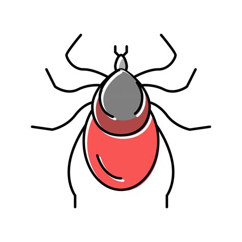 Tick Insect Color Icon Vector Illustration 19004484 Vector Art At Vecteezy