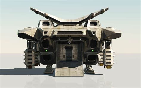 Cdf Heavy Dropship 3d Model Max Obj Pz3 Pp2