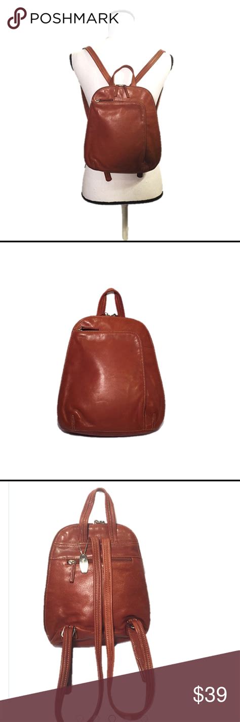 Tignanello Backpack Brown Bags Handbag Black Nylons