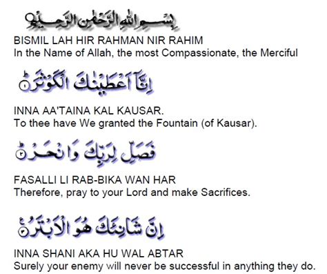 Benefits And Rewards Of Recitation Of Surah Al Kausar Ahle Sunnatul Jamaat