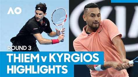 Dominic Thiem Vs Nick Kyrgios Match Highlights 3r Australian Open