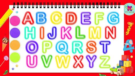 Abcdefg Abcd Alphabet Letters Abc Song Kids World Youtube