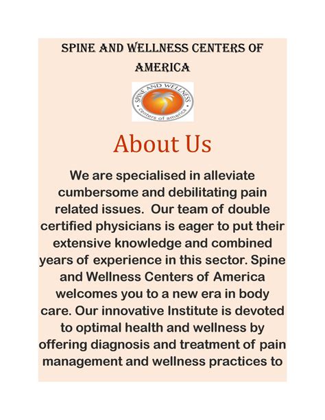 Spine Center Of Miami By Spine And Wellness Centers Of America Issuu