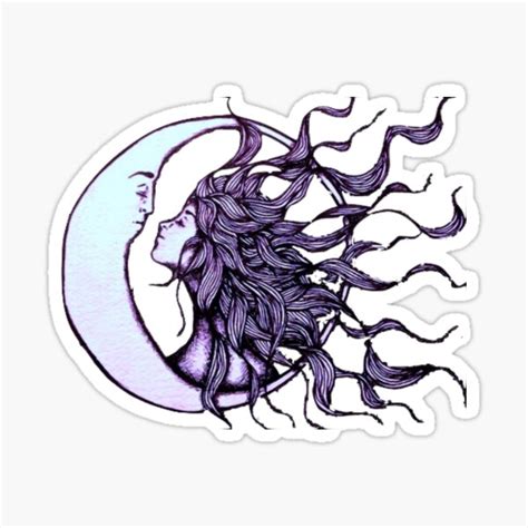 Moon And Sun Sticker For Sale By Bereresendiz Redbubble