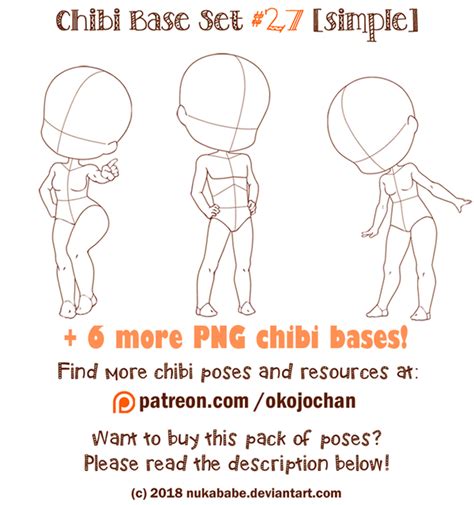 Chibi Pose Reference Simple Chibi Base Set 27 By Nukababe Anime
