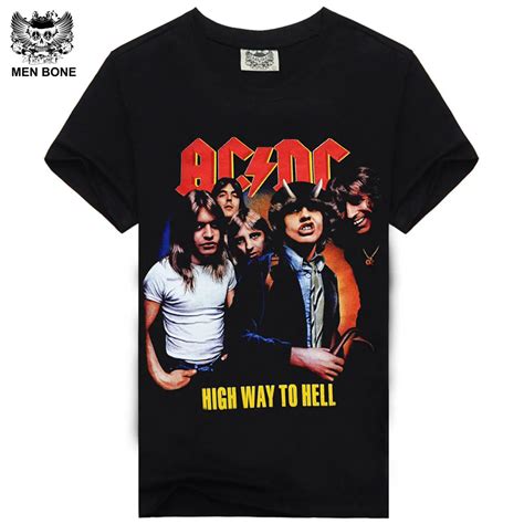 Buy Men Bone Ac Dc Heavy Metal Music Cool Classic Rock Band Shirts Fashion