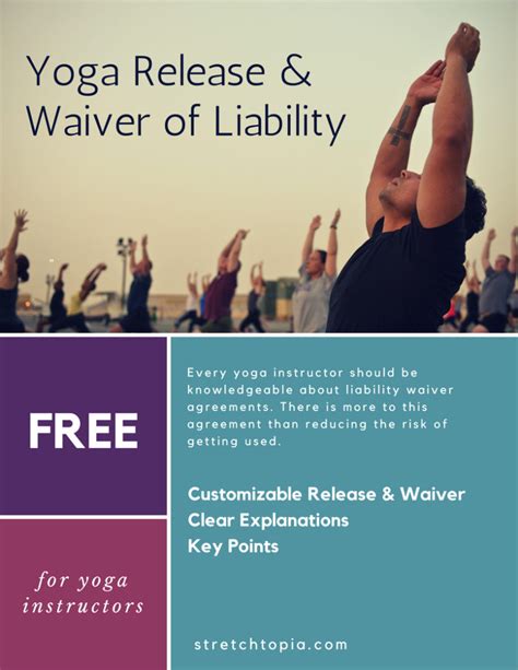 Free Yoga Waiver Form And Consent Template Stretchtopia