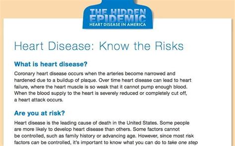 The Hidden Epidemic Heart Disease In America Heart Disease Know The