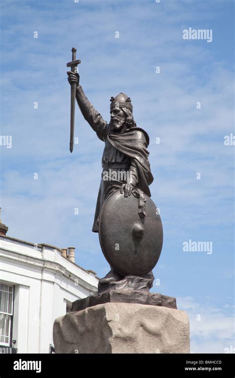 King Alfred The Great Statue Broadway Winchester Hampshire England