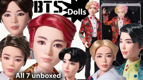 Bts Dolls All Seven Bts Dolls Unboxed Bts Idol Fashion Dolls By