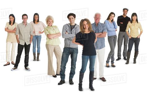 Multi Racial Mixed Race Group Of People Posing Together Stock Photo