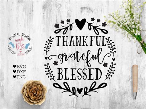 Free Grateful Svg Grateful Thankful Blessed Svg File Chicfetti