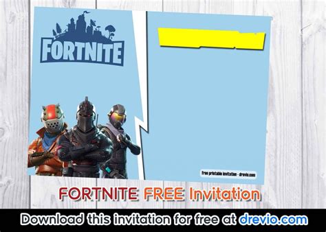 All you have to do to prepare for the party. FREE Fortnite invitation template | DREVIO