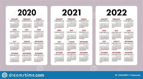 2020 2022 Printable Calendar