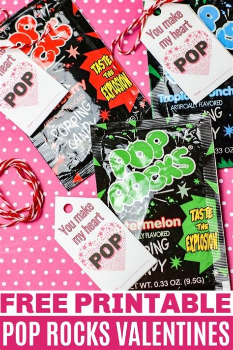 Free Printable Pop Rocks Valentines Day T Tags With The Text Free