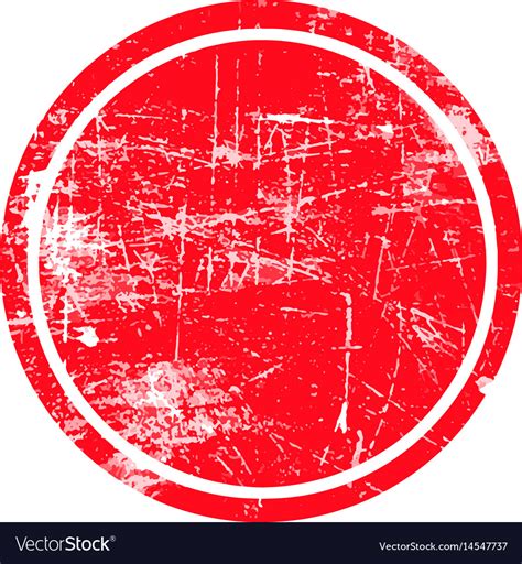 Red Circle Grunge Stamp With Blank Isolated Vector Image