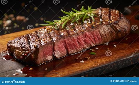 Sizzling Steak with Grill Marks Stock Illustration - Illustration of