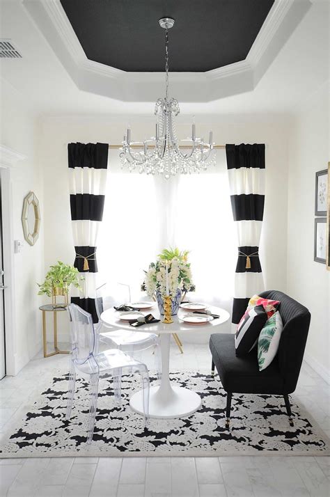 The black and white dining room decor dominates also 2021 design world; $100 Black, White & Botanical Dining Room Reveal | Black ...