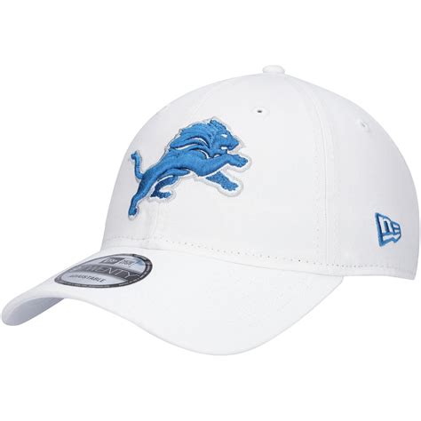 Mens Detroit Lions New Era White Logo Core Classic 9twenty Adjustable