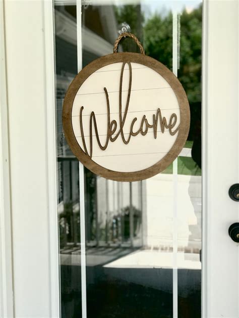 Laser Cut Wooden Welcome Sign Etsy